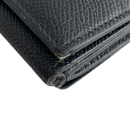 BURBERRY Tri-fold wallet leather black Compact wallet Women(Unisex) Used Authentic