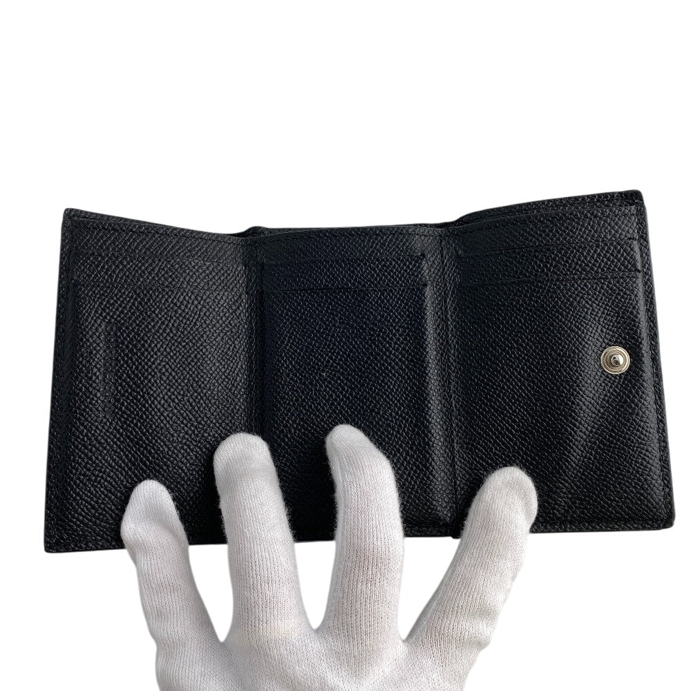 BURBERRY Tri-fold wallet leather black Compact wallet Women(Unisex) Used Authentic