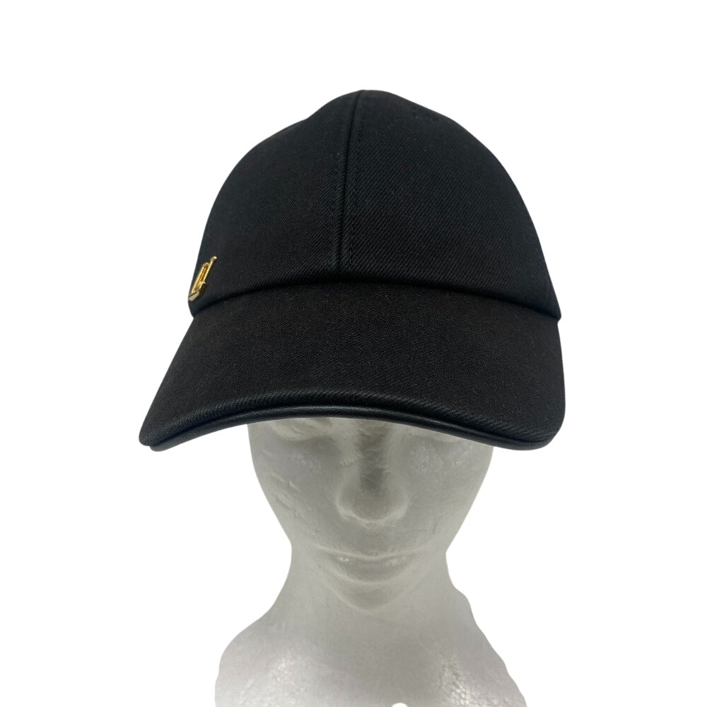 LOUIS VUITTON cap M7050M canvas black Cap LV Iconic(Unisex) Used Authentic