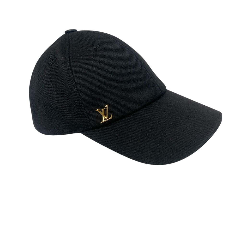 LOUIS VUITTON cap M7050M canvas black Cap LV Iconic(Unisex) Used Authentic