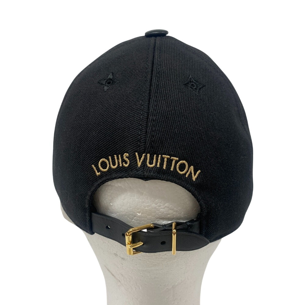 LOUIS VUITTON cap M7050M canvas black Cap LV Iconic(Unisex) Used Authentic