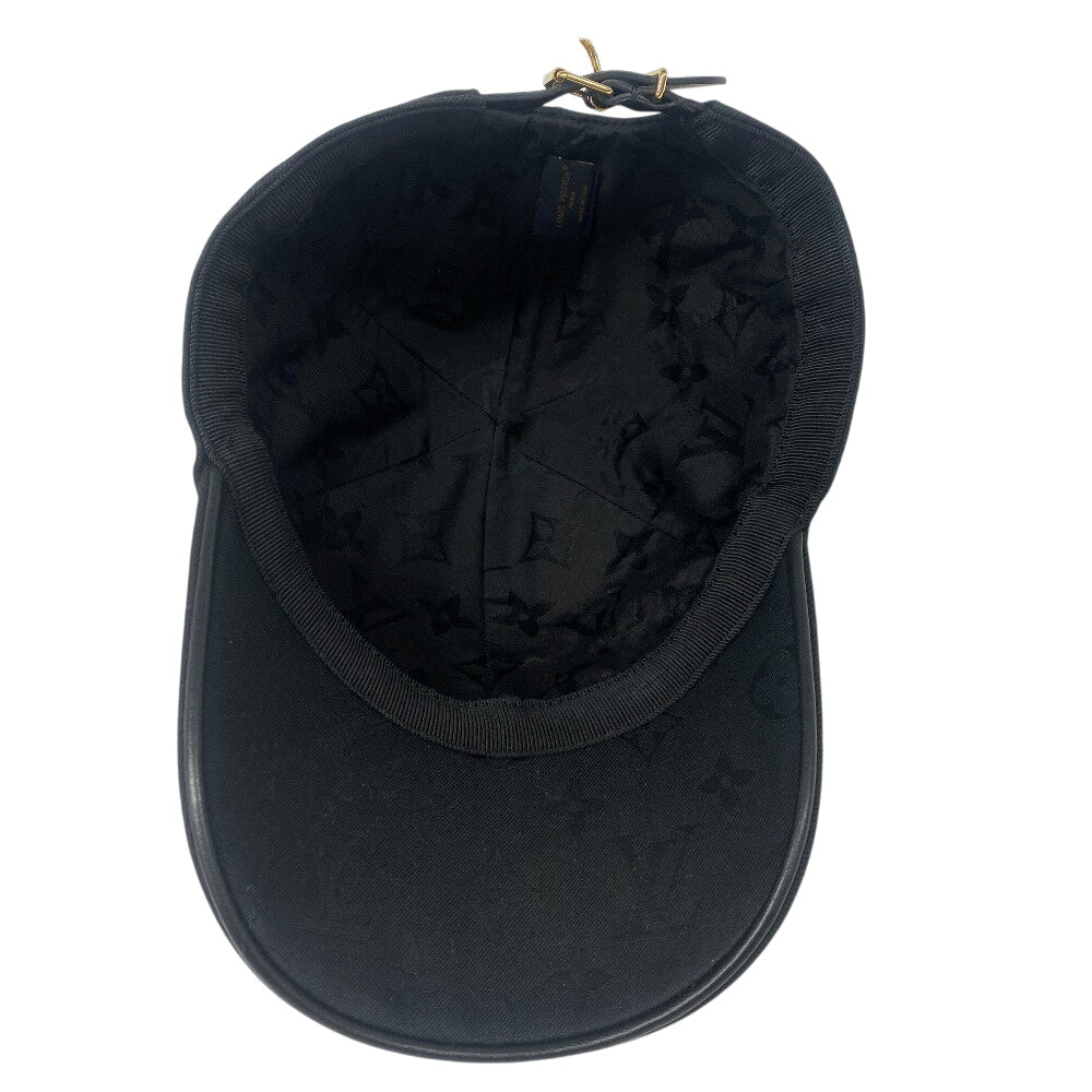 LOUIS VUITTON cap M7050M canvas black Cap LV Iconic(Unisex) Used Authentic