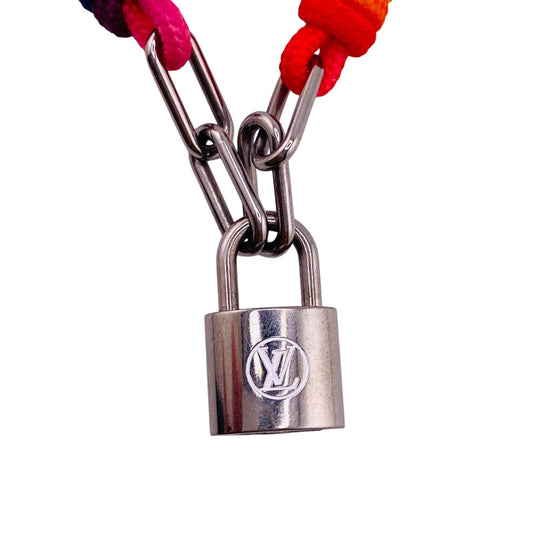 LOUIS VUITTON bracelet Q05269 Polyester, Titanium Rainbow Lockit Virgil Abloh Women(Unisex) Used Authentic