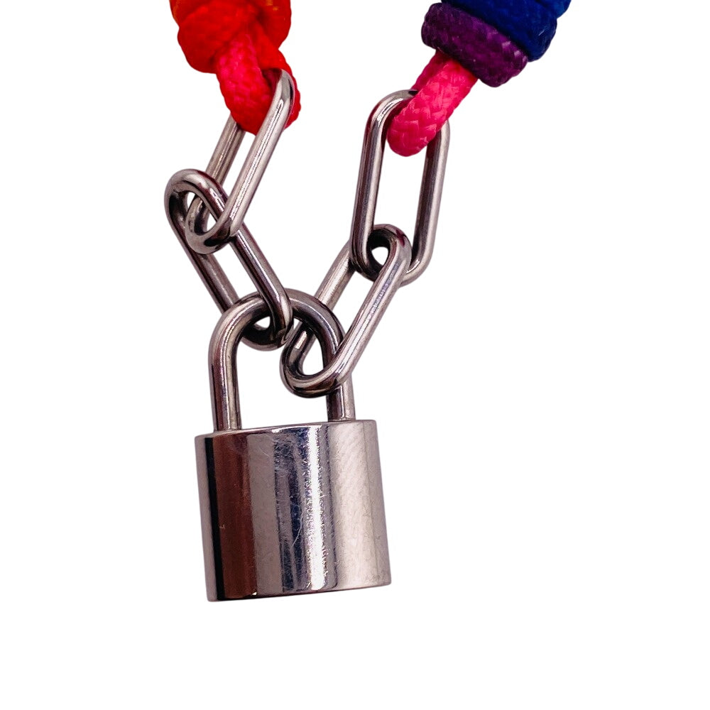 LOUIS VUITTON bracelet Q05269 Polyester, Titanium Rainbow Lockit Virgil Abloh Women(Unisex) Used Authentic