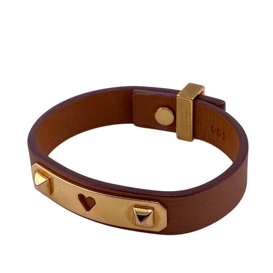 HERMES bracelet leather Brown Asdukour Women(Unisex) Used Authentic