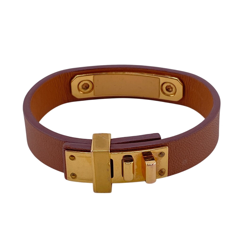 HERMES bracelet leather Brown Asdukour Women(Unisex) Used Authentic