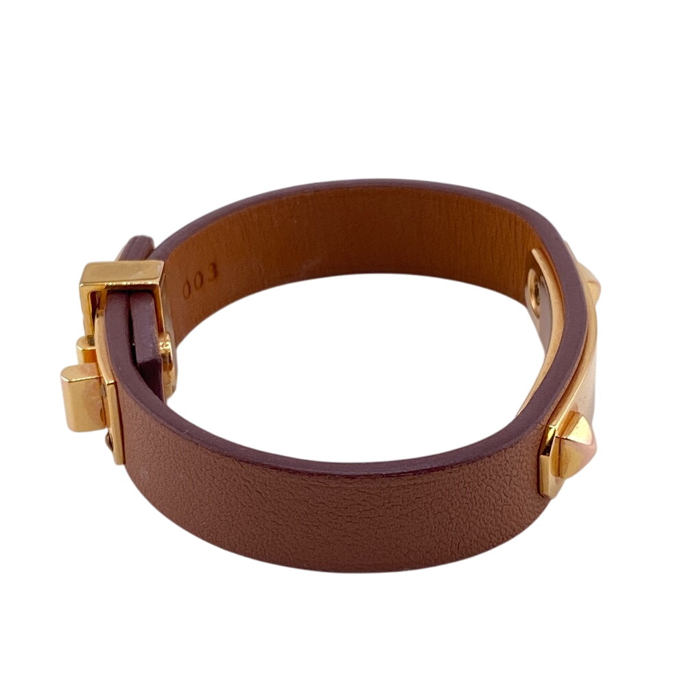 HERMES bracelet leather Brown Asdukour Women(Unisex) Used Authentic