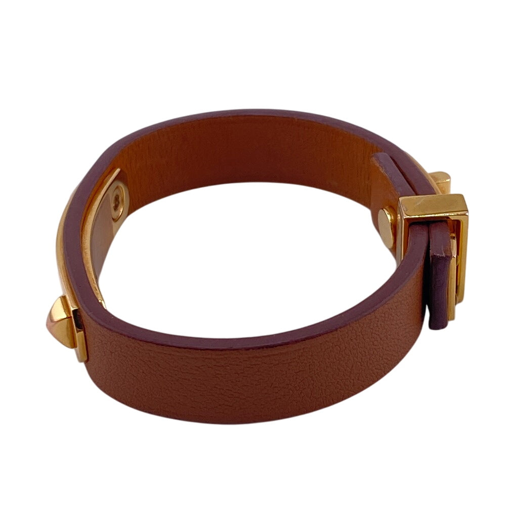 HERMES bracelet leather Brown Asdukour Women(Unisex) Used Authentic
