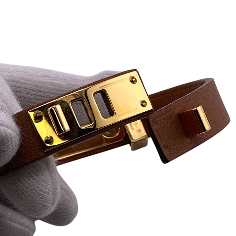 HERMES bracelet leather Brown Asdukour Women(Unisex) Used Authentic