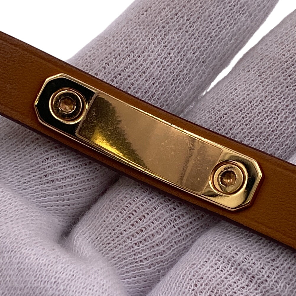 HERMES bracelet leather Brown Asdukour Women(Unisex) Used Authentic