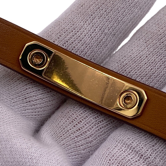 HERMES bracelet leather Brown Asdukour Women(Unisex) Used Authentic