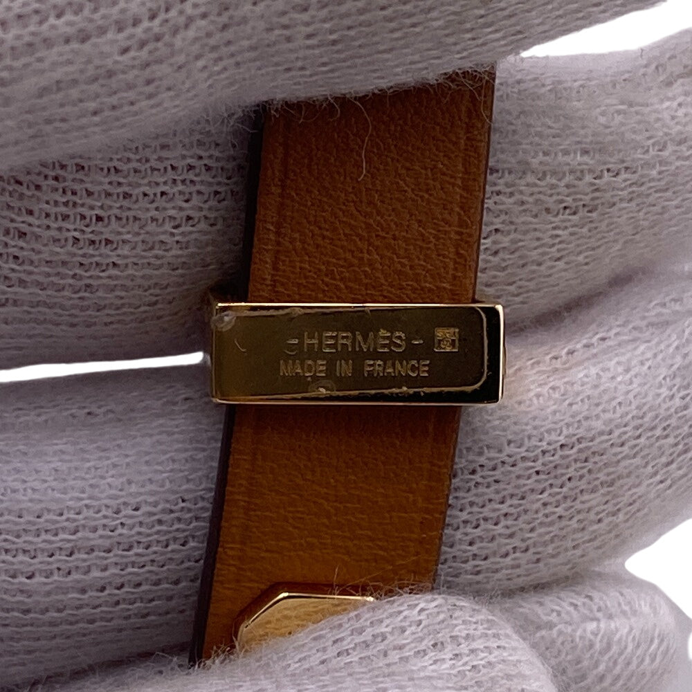HERMES bracelet leather Brown Asdukour Women(Unisex) Used Authentic