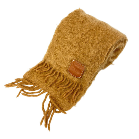 LOEWE scarf Mohair, Wool beige anagram Women Used Authentic