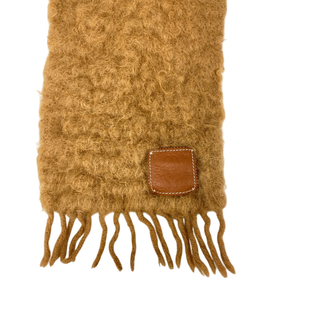LOEWE scarf Mohair, Wool beige anagram Women Used Authentic