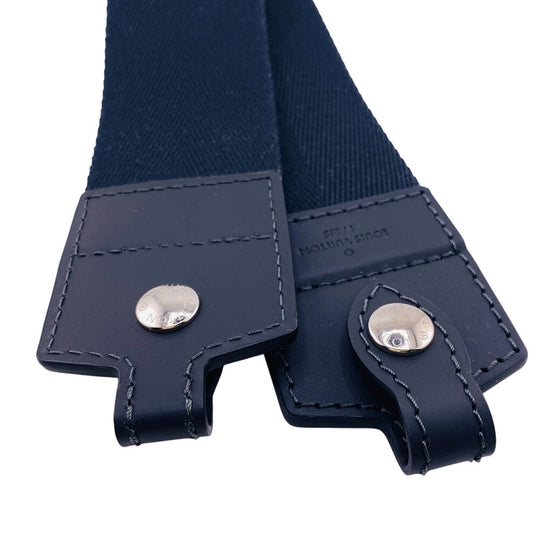 LOUIS VUITTON Shoulder strap Canvas, Leather black Women(Unisex) Used Authentic