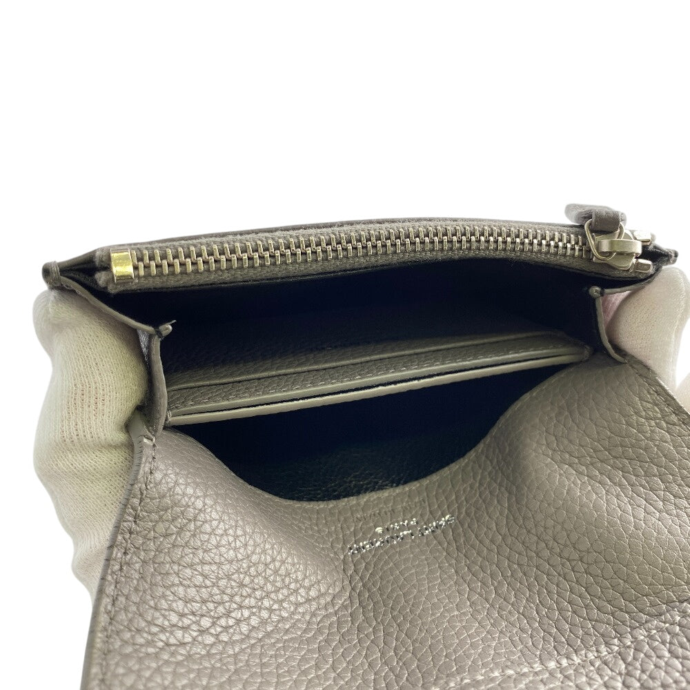 SAINT LAURENT PARIS Bifold Wallet 505011 leather gray Compact wallet Women Used Authentic