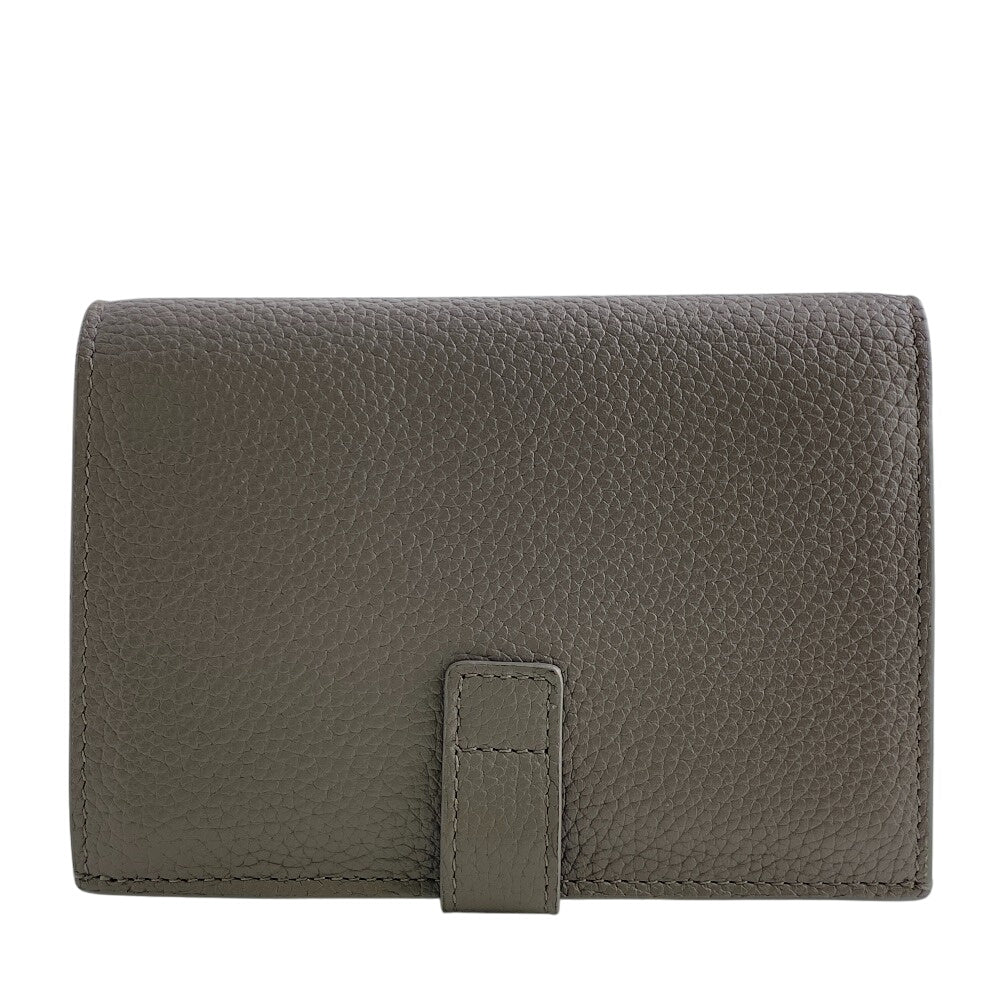 SAINT LAURENT PARIS Bifold Wallet 505011 leather gray Compact wallet Women Used Authentic
