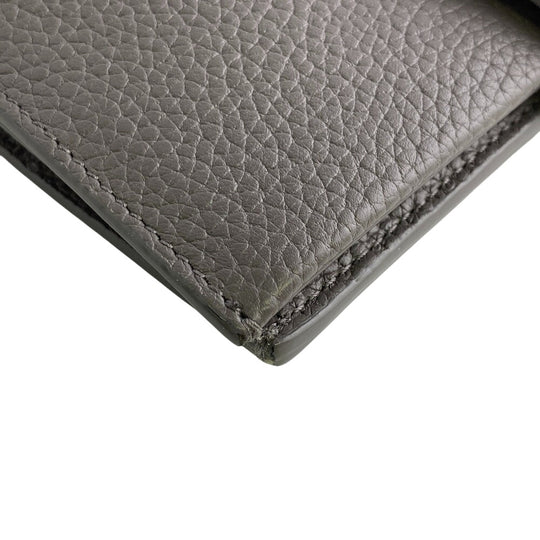 SAINT LAURENT PARIS Bifold Wallet 505011 leather gray Compact wallet Women Used Authentic