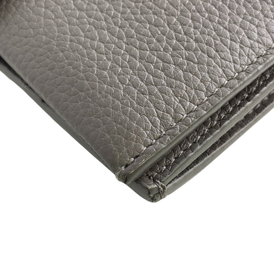 SAINT LAURENT PARIS Bifold Wallet 505011 leather gray Compact wallet Women Used Authentic