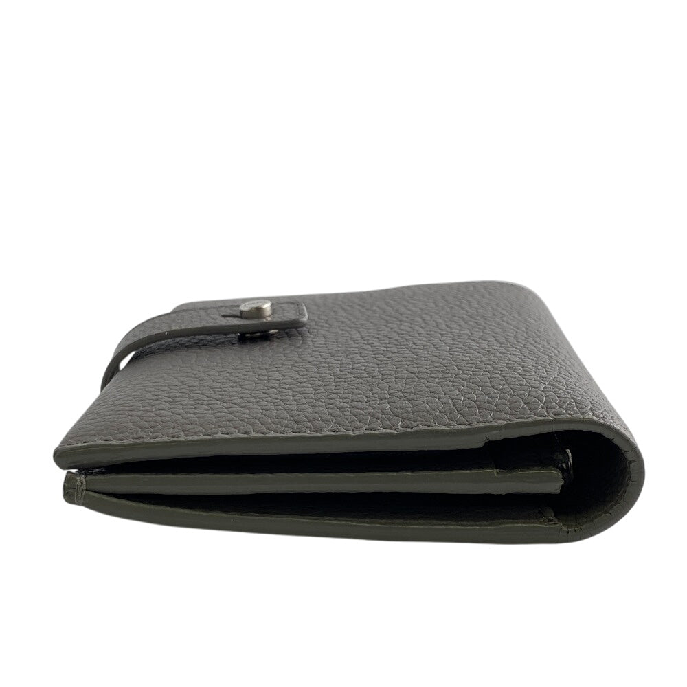 SAINT LAURENT PARIS Bifold Wallet 505011 leather gray Compact wallet Women Used Authentic