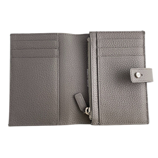 SAINT LAURENT PARIS Bifold Wallet 505011 leather gray Compact wallet Women Used Authentic