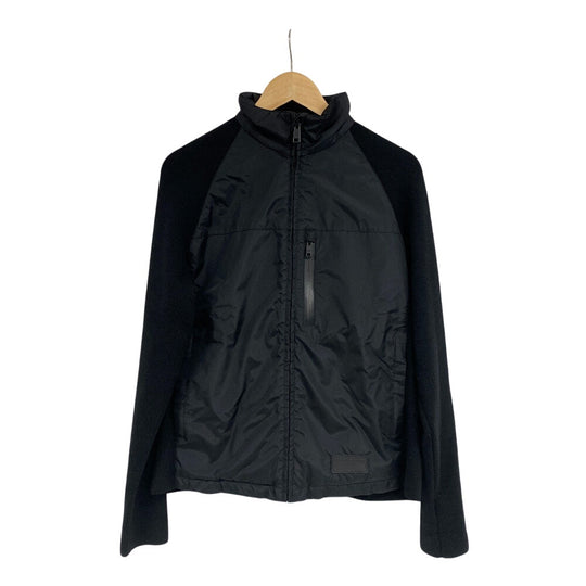 PRADA Down jacket Wool, Polyester black Knit switching mens 46 Used Authentic