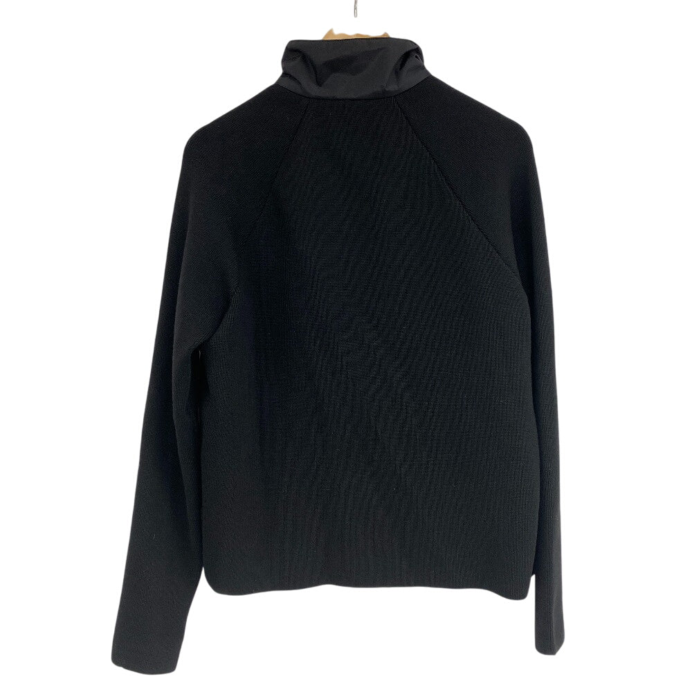 PRADA Down jacket Wool, Polyester black Knit switching mens 46 Used Authentic