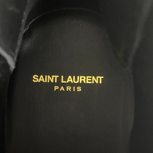 SAINT LAURENT PARIS boots 592438 leather black Side gore boots mens 45 Used Authentic