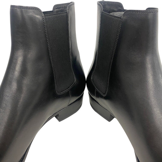 SAINT LAURENT PARIS boots 592438 leather black Side gore boots mens 45 Used Authentic