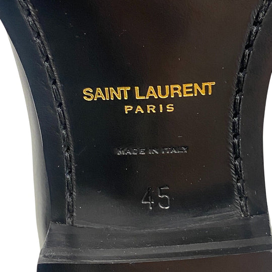SAINT LAURENT PARIS boots 592438 leather black Side gore boots mens 45 Used Authentic