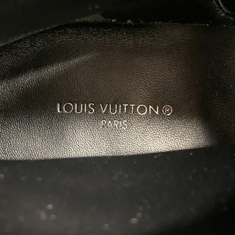 LOUIS VUITTON boots NL1221 Patent leather black Short boots open toe Moonlight Line LV Circle Logo Women 37 Used Authentic