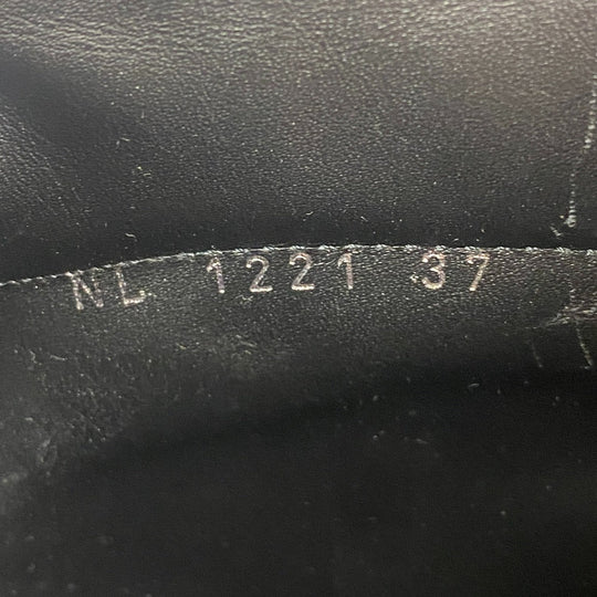 LOUIS VUITTON boots NL1221 Patent leather black Short boots open toe Moonlight Line LV Circle Logo Women 37 Used Authentic