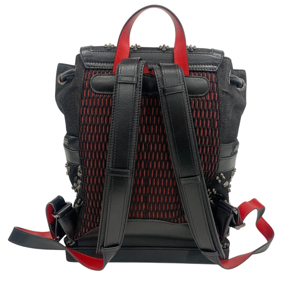 Christian Louboutin Backpack denim black Backpack Studs Women(Unisex) Used Authentic