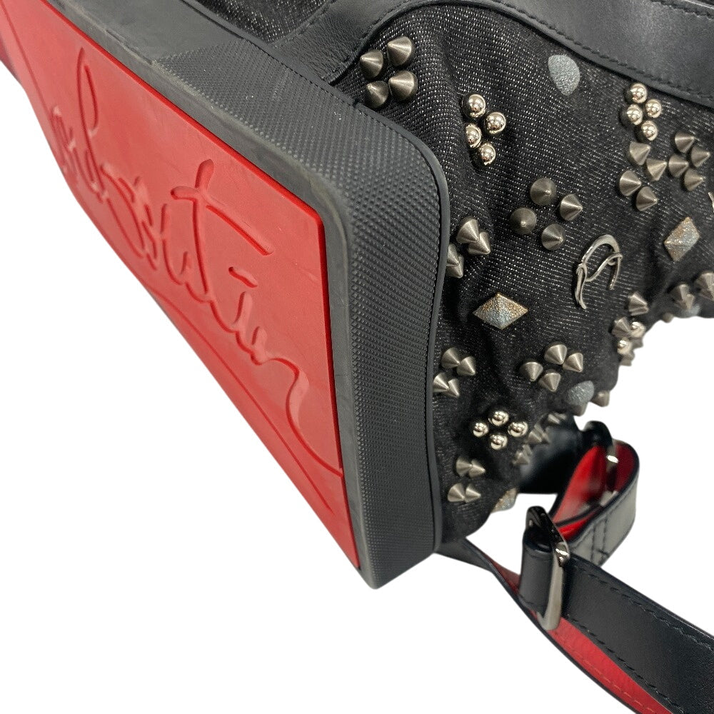 Christian Louboutin Backpack denim black Backpack Studs Women(Unisex) Used Authentic