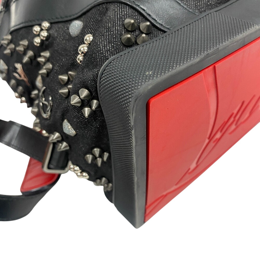 Christian Louboutin Backpack denim black Backpack Studs Women(Unisex) Used Authentic