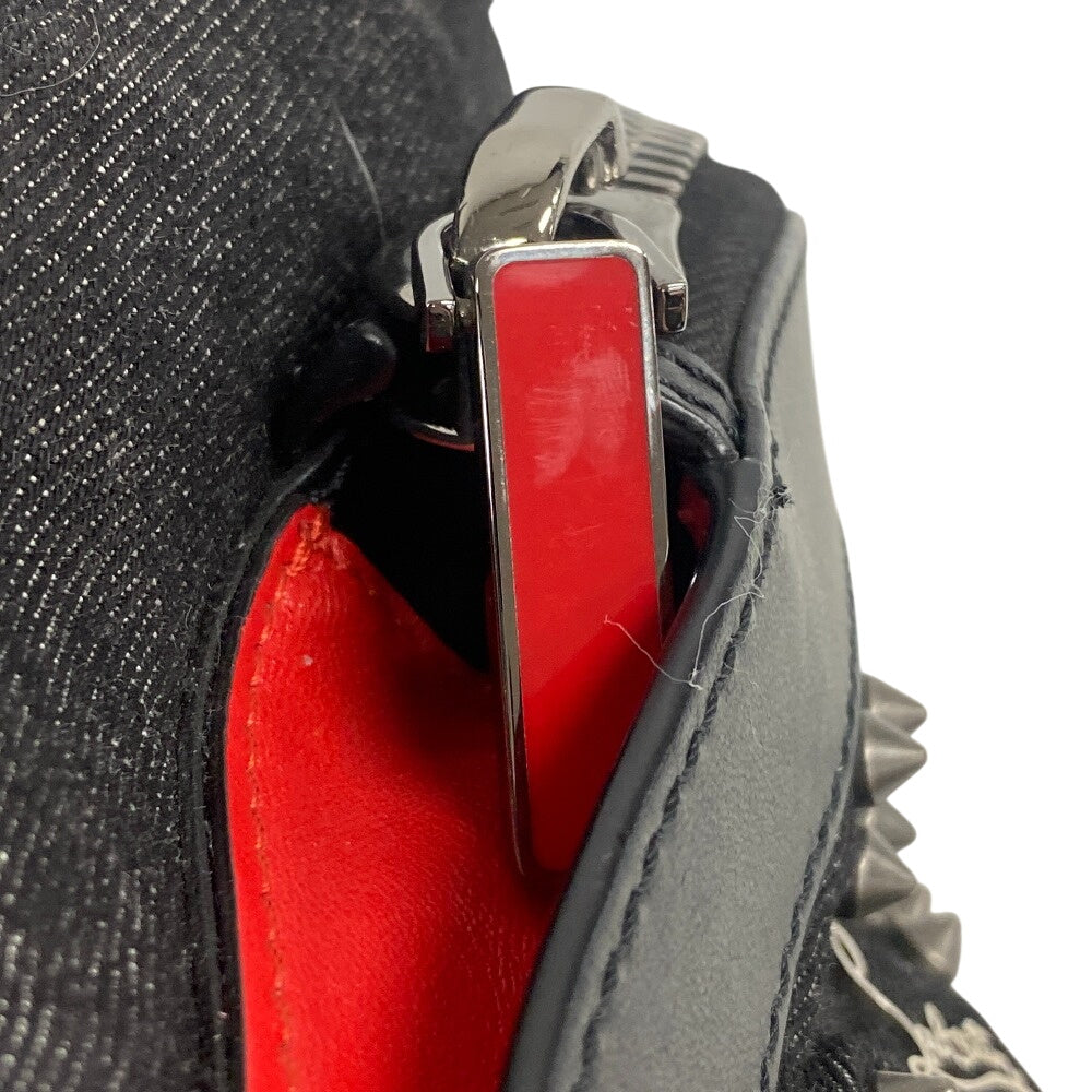 Christian Louboutin Backpack denim black Backpack Studs Women(Unisex) Used Authentic