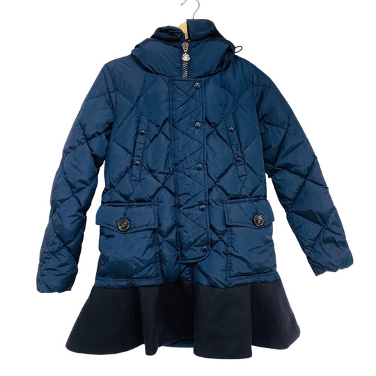 MONCLER Down jacket Wool, Nylon Navy 16 years 00 VAULOGETTE Women Used Authentic