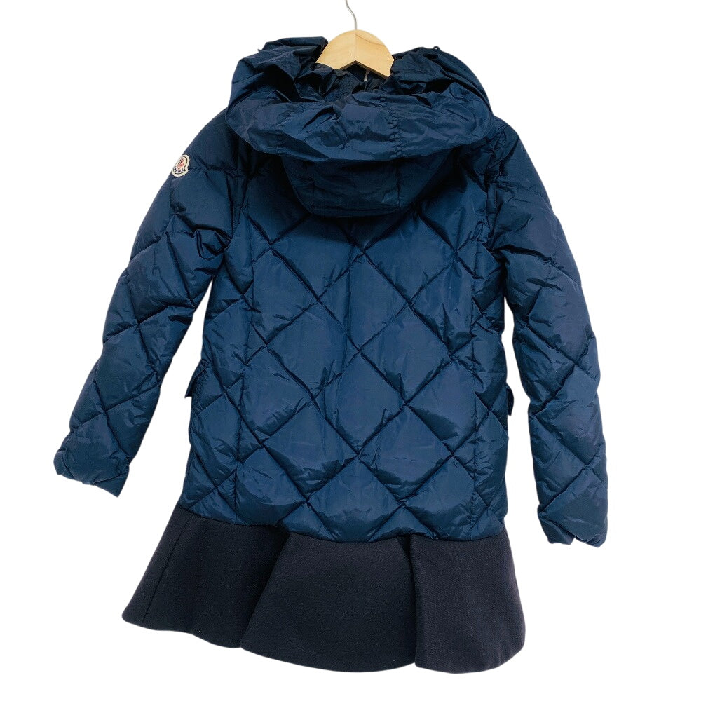 MONCLER Down jacket Wool, Nylon Navy 16 years 00 VAULOGETTE Women Used Authentic