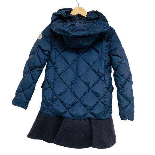 MONCLER Down jacket Wool, Nylon Navy 16 years 00 VAULOGETTE Women Used Authentic