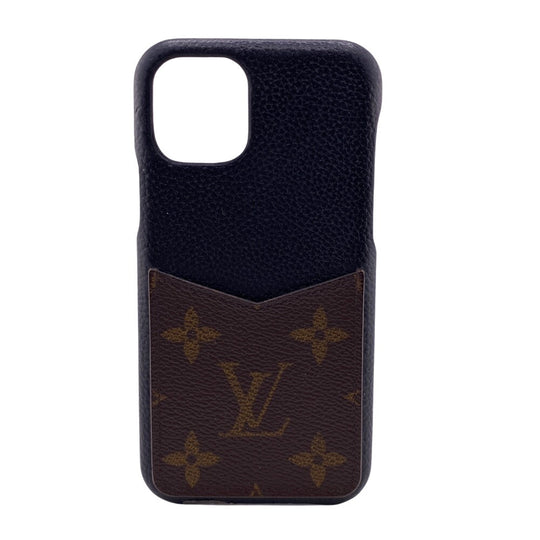 LOUIS VUITTON iPhone case M69094 Monogram canvas, leather black Monogram Bumper 11PRO Women(Unisex) Used Authentic