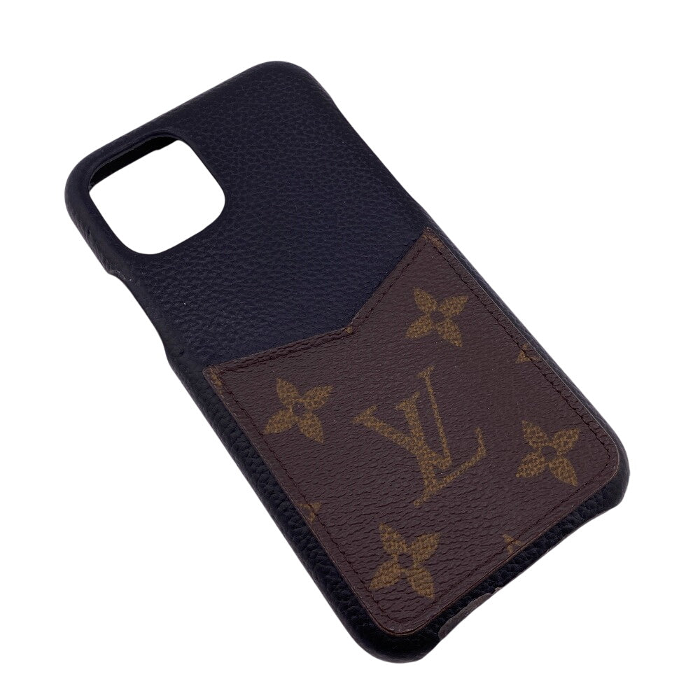 LOUIS VUITTON iPhone case M69094 Monogram canvas, leather black Monogram Bumper 11PRO Women(Unisex) Used Authentic