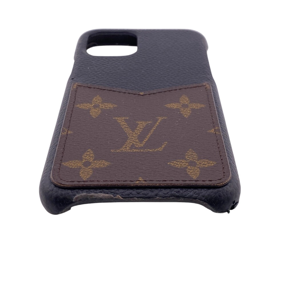 LOUIS VUITTON iPhone case M69094 Monogram canvas, leather black Monogram Bumper 11PRO Women(Unisex) Used Authentic