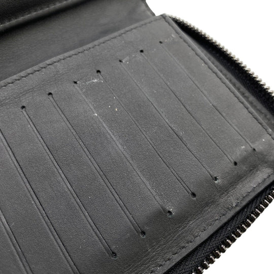 LOUIS VUITTON Long Wallet Purse M81743 leather black LV Aerogram Zippy Wallet Vertical Women Used Authentic
