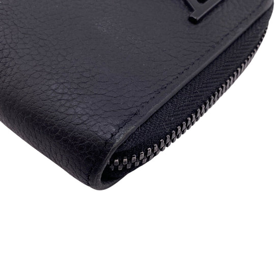 LOUIS VUITTON Long Wallet Purse M81743 leather black LV Aerogram Zippy Wallet Vertical Women Used Authentic