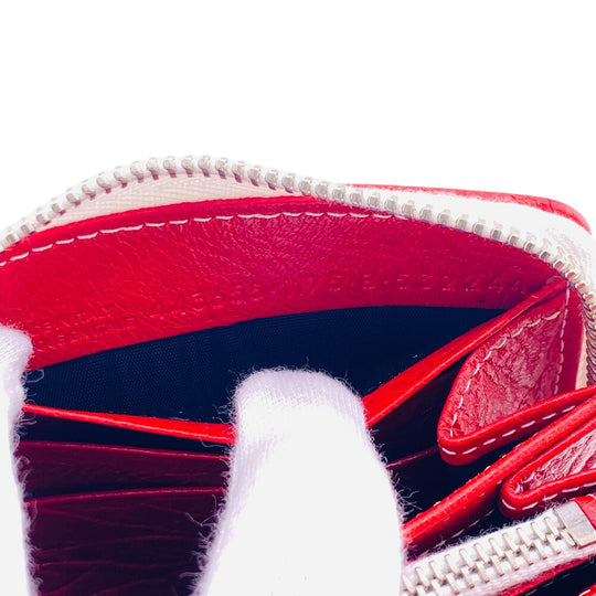 BALENCIAGA Long Wallet Purse 443655 leather multicolor Zip Around Women(Unisex) Used Authentic