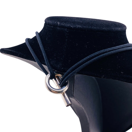 HERMES choker fabric black Chene Dunkle Women(Unisex) Used Authentic