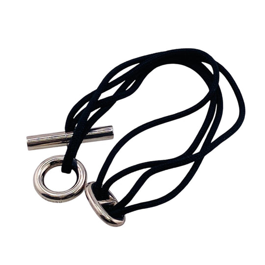 HERMES choker fabric black Chene Dunkle Women(Unisex) Used Authentic