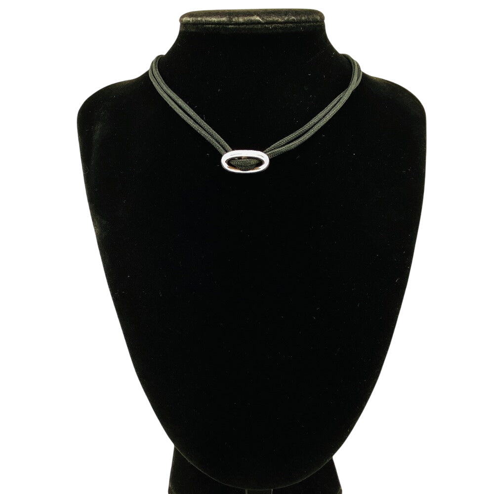 HERMES choker fabric black Chene Dunkle Women(Unisex) Used Authentic