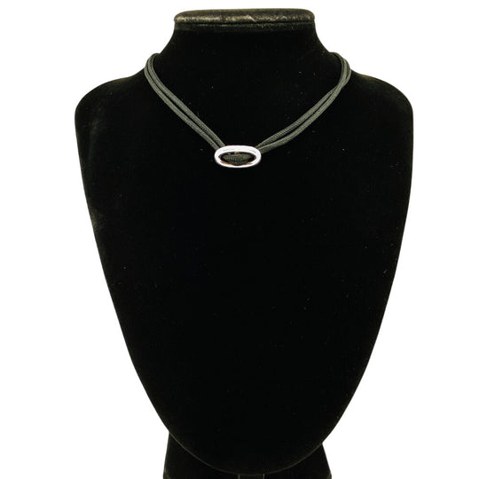 HERMES choker fabric black Chene Dunkle Women(Unisex) Used Authentic