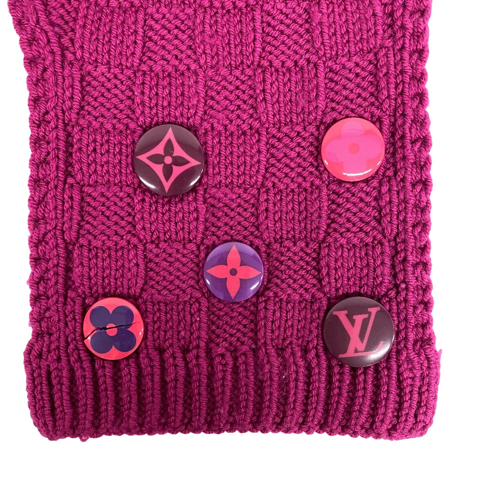 LOUIS VUITTON Scarf 400352 wool purple Echarpe Constance Women Used Authentic